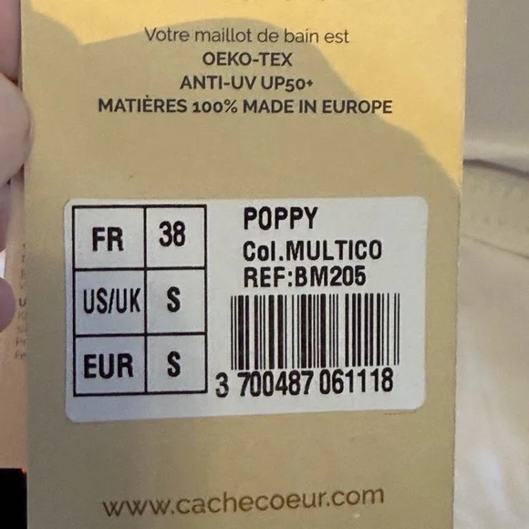 Cache Coeur Poppy Maternity One Piece Swimsuit Floral Size S NWT - Picture 8 of 9